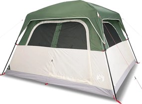 vidaXL Σκηνή Οικογενειακή 6 Ατόμων Αδιάβροχη Πράσινη