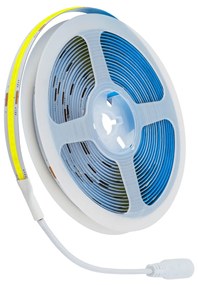 GloboStar® 70417 Σετ Ταινία COB LED 5m 48W/5m 308LED/m 864lm/m 120° DC 12V IP20 με Τροφοδοτικό Ψυχρό Λευκό 6000K