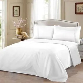 Σετ σεντόνια μονόχρωμα 4τμχ Λευκό ML16619 - 1.60x2.40