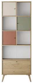 Βιβλιοθήκη Terra Megapap χρώμα florida oak 67x30x181εκ.