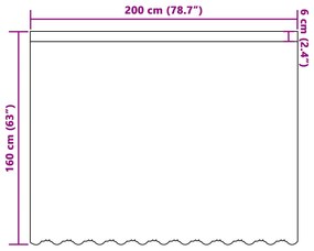 vidaXL Κουρτίνα Δαντέλας Λευκό 200 x 160 εκατοστά Πολυεστέρας