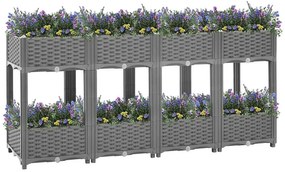vidaXL Ζαρντινιέρα 160 x 40 x 71 εκ. από Πολυπροπυλένιο