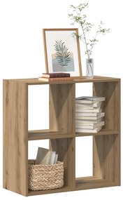 vidaXL Βιβλιοθήκη Αρτισιανή Δρυς 68,5x32x68,5 εκ. Επεξεργασμένο Ξύλο