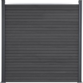 vidaXL Σετ Πάνελ Περίφραξης Γκρι 180 x 186 εκ. από WPC