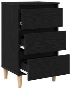 vidaXL Κομοδίνο Μαύρη δρυς 40 x 35 x 69 εκ. Επεξεργασμένο ξύλο