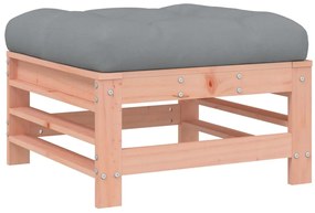 vidaXL Υποπόδιο Κήπου με Μαξιλάρι από Μασίφ Ξύλο Ψευδοτσούγκας