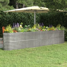 Ζαρντινιέρα Ασημί 332x40x68 εκ. Γαλβανισμένος χάλυβας