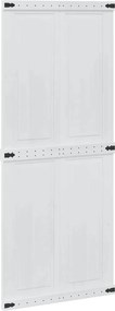 vidaXL Πόρτα αχυρώνα CORONA 90 x 210 cm Μασίφ Ξύλο Πεύκου Λευκό