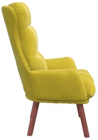 vidaXL Χαλαρωτική Πολυθρόνα Κίτρινο 69 x 74 x 93 εκ. Βελούδο