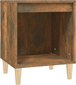 vidaXL Κομοδίνα 2 τεμ. Καπνιστή Δρυς 40 x 35 x 50 εκ.