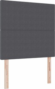 vidaXL LED κεφαλάρι Σκούρο Γκρι 100 cm Υφασμάτινο Κορντουρά