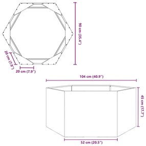 ΖΑΡΝΤΙΝΙΕΡΑ ΚΗΠΟΥ ΕΞΑΓΩΝΗ 104X90X45 ΕΚ. ΓΑΛΒΑΝΙΣΜΕΝΟ ΧΑΛΥΒΑ 851134