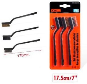 KMT Σετ Συρματόβουρτσες Χειρός 3τμχ 175mm - Mini Brush Set