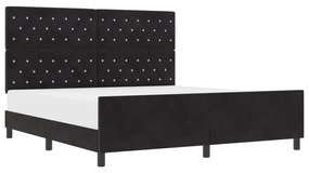 vidaXL Κρεβάτι Μαύρο 180x200 εκ. Βελούδο