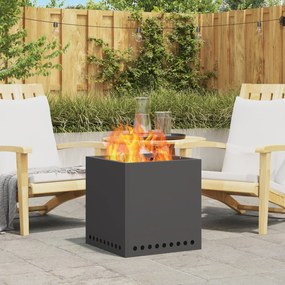 vidaXL Συγκεντρωτής Καπνού Τετράγωνος Μαύρος 48x48x50 εκ Ατσάλι