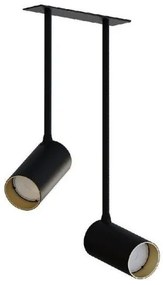 Χωνευτό Σποτ Οροφής Ατσάλι Mono Surface Long H34-39 Φ17-31 Nowodvorski-7682-Μαύρο-Χρυσό 7682