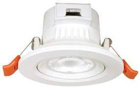 ROUND LED SPOTLIGHT 7W SWITCH 3000-4000-6000K SMD 230V 40° Ra80 PRE-SET UP 3000K ACA FALKO7R