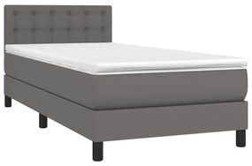 ΚΡΕΒΑΤΙ BOXSPRING ΜΕ ΣΤΡΩΜΑ ΓΚΡΙ 90X200 ΕΚ. ΑΠΟ ΣΥΝΘΕΤΙΚΟ ΔΕΡΜΑ 3141105