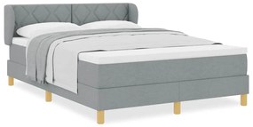 vidaXL Κρεβάτι με Ελατήρια και Στρώμα Κρεμ 90x200 εκ Υφασμα με στρώμα