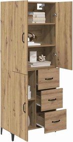vidaXL Highboard Artisan Oak 69,5 x 34 x 180 εκ. Επεξεργασμένο ξύλο
