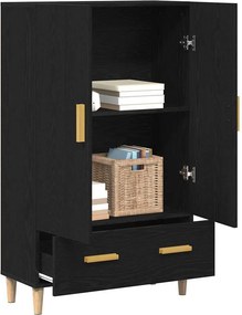 vidaXL Highboard Μαύρη Οξυά 70 x 31 x 115 εκ Επεξεργασμένο ξύλο