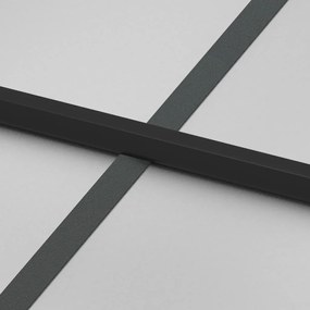 vidaXL Εσωτερική Πόρτα Μαύρη 102,5x201,5 εκ. Ψημένο Γυαλί & Αλουμίνιο