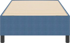vidaXL Κρεβάτι πλατφόρμα Μπλε 90 x 190 cm ύφασμα