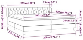 Κρεβάτι Boxspring με Στρώμα Σκούρο Μπλε 200x200 εκ. Βελούδινο - Μπλε