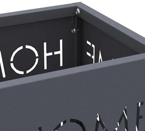 vidaXL Σχέδιο & βάση αποθήκευσης Ανθρακί 15.5 x 15.5 x 49 εκ Ατσάλι