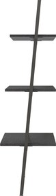 vidaXL Ραφιέρα Κεκλιμένη 3 Επιπέδων Μαύρη 64x34x116 εκ.