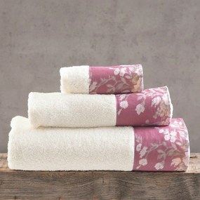 Πετσέτες Mathilde Σε Κουτί (Σετ 3τμχ) Pink Ρυθμός Towels Set 70x140cm 100% Βαμβάκι