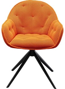 Καρέκλα Περιστρεφόμενη  Carlito Mesh Πορτοκαλί 81x64x61εκ. - Πορτοκαλί