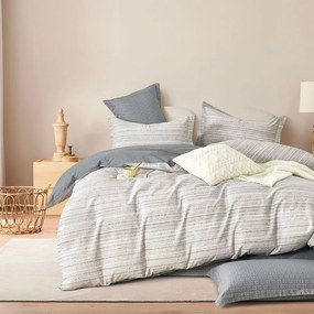 Πάπλωμα Calming (Σετ 3τμχ) Greige Ρυθμός Υπέρδιπλo 220x240cm 100% Βαμβακοσατέν
