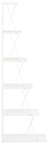 Βιβλιοθήκη mini Tars pakoworld  γκρι/λευκό 50x22x150εκ - 225-000028
