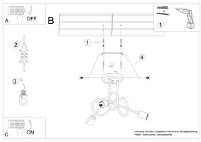 Sollux Φωτιστικό οροφής LOOP 3 χρωμίου,ατσάλι,E27 3xmax 15W LED