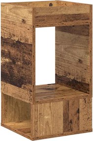vidaXL End Table 2 pcs Παλιό ξύλο 30 x 30 x 56 εκ. Επεξεργασμένο ξύλο