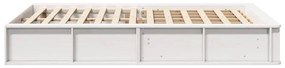 vidaXL Σκελετός Κρεβατιού Λευκό 210 x 158 x 30 εκ Στερεά ξυλεία πεύκου