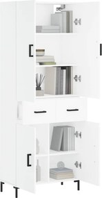 vidaXL Ντουλάπι Λευκό 69,5x34x180 εκ. από Επεξεργασμένο Ξύλο