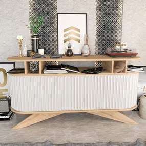 Μπουφές Δρυς / Λευκό PREZA 150x43x75
