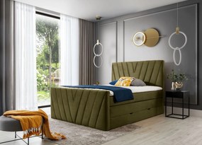 Επενδυμένο κρεβάτι Alba-Xaki-160 x 200