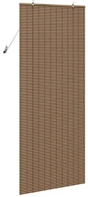 vidaXL Ρολό Παραθύρου με κουρτίνες Καφέ 100 x 220 cm Μπαμπού