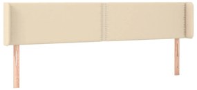vidaXL Κεφαλάρι με Πτερύγια Κρεμ 183x16x78/88 εκ. Υφασμάτινο