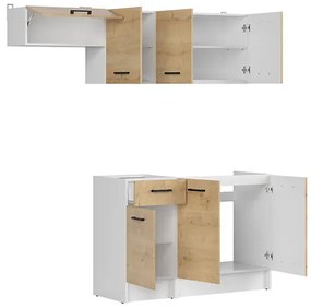 Σετ κουζίνας Boston 420, 180x45cm, 70 kg, Πλαστικοποιημένη μοριοσανίδα | Epipla1.gr