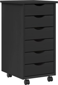 vidaXL Σετ Γραφείου και Κινητού Ντουλαπιού MOSS 2 pcs Μαύρο