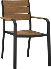 ΠΟΛΥΘΡΟΝΑ ΑΛΟΥΜΙΝΙΟΥ SAGA ΑΝΘΡΑΚΙ ΜΕ POLYWOOD HM5127.02 55x56x85Υεκ.