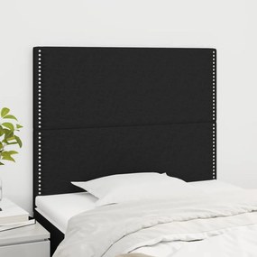 vidaXL Κεφαλάρι Κρεβατιού Μαύρο 80x5x118/128 εκ. Ύφασμα