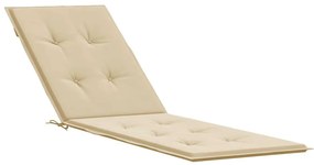 vidaXL Μαξιλάρι Σεζλόνγκ Μπεζ (75+105) x 50 x 4 εκ.