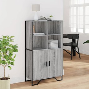 VidaXL Ντουλάπι Γκρι Sonoma 79,5x35,5x137,5 εκ. Επεξεργασμένο Ξύλο