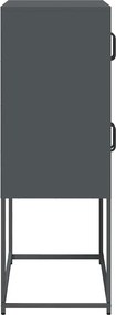 vidaXL Highboard Ανθρακί 68x39x107 cm Χάλυβας