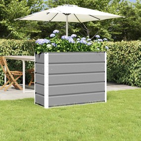 vidaXL Γλάστρα Ανοιχτό γκρι 100 x 40 x 75 cm Ατσάλι
